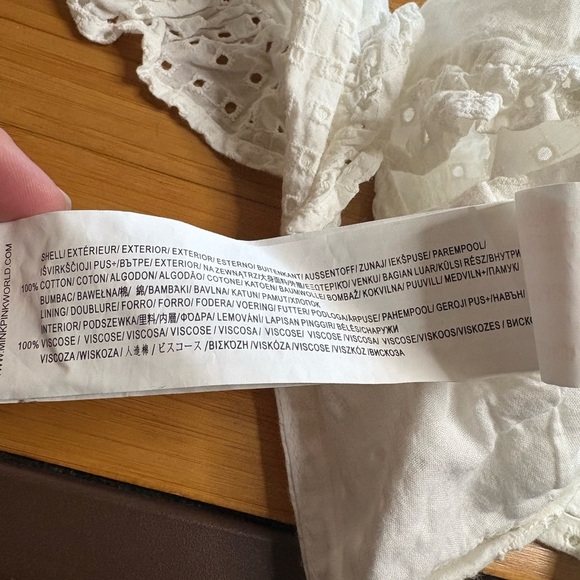 GUC Minkpink- Celestial Eyelet White Crop Top. Size XS - Picture 8 of 8